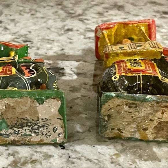 Vintage Wooden Elephant & Rider Figurines - Picture 11 of 16